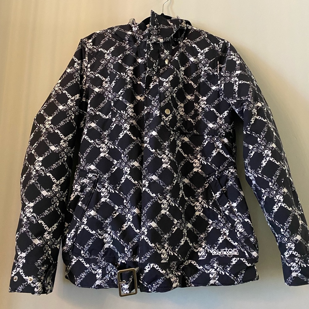 Burton snowboarding jacket Black and white  med